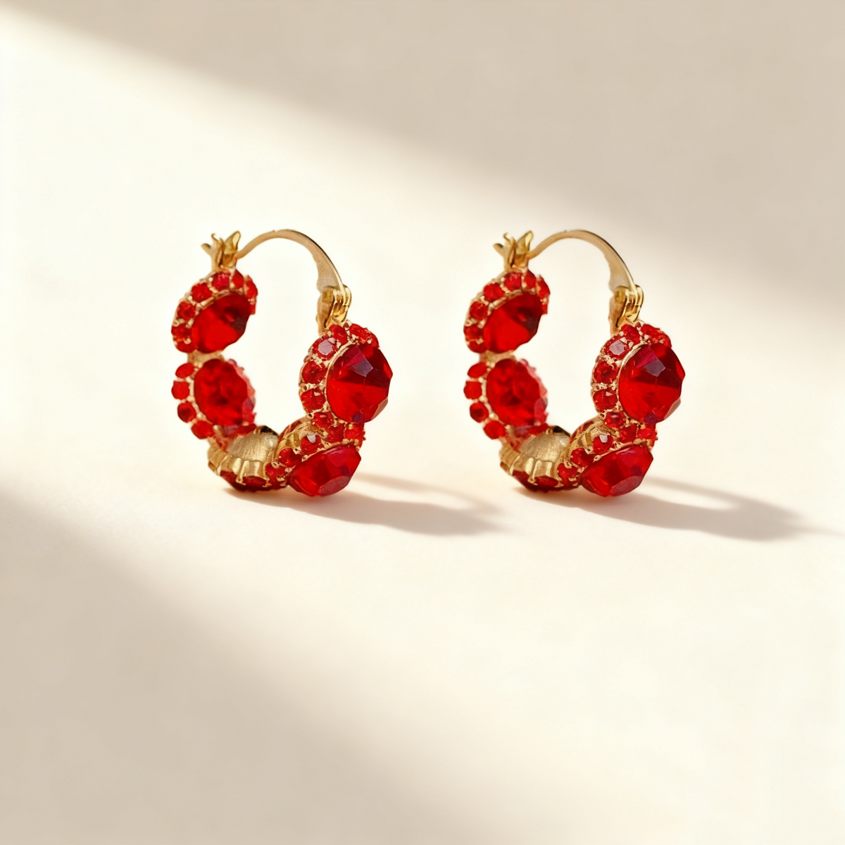 Ruby Blossom Earrings