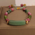 Colorful natural tourmaline bracelet