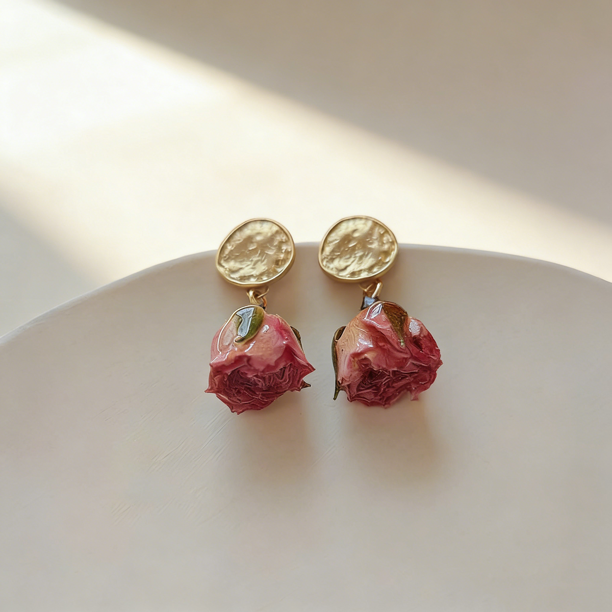 Handcrafted Eternal Rose Earrings