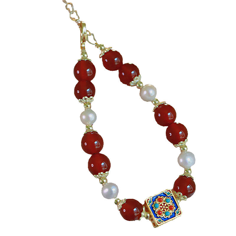 Love and Hope?Natural Red Agate Bracelet