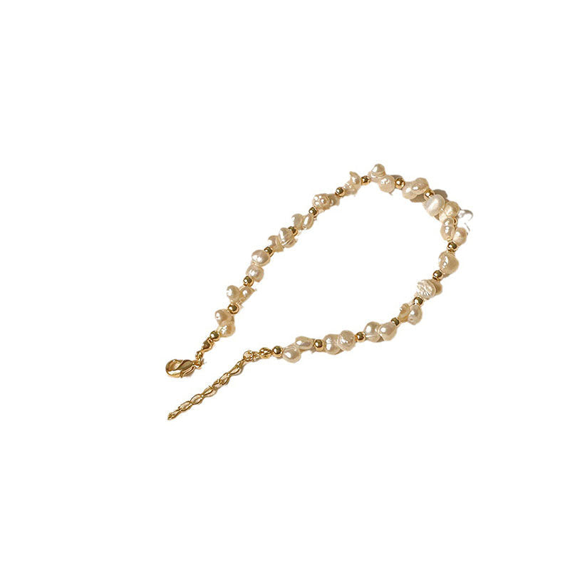 Baroque Braided Natural Freshwater Pearl Bracelet