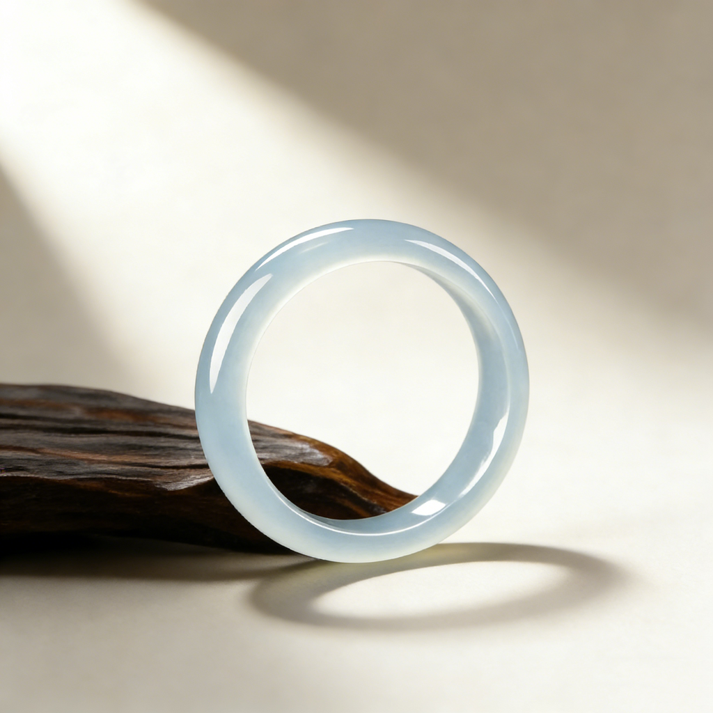 Moonlight White Jade Bangle