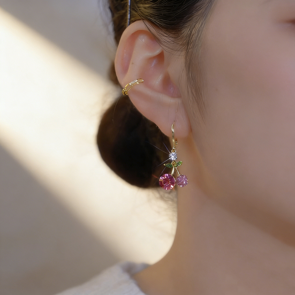 Cherry Drop Earrings