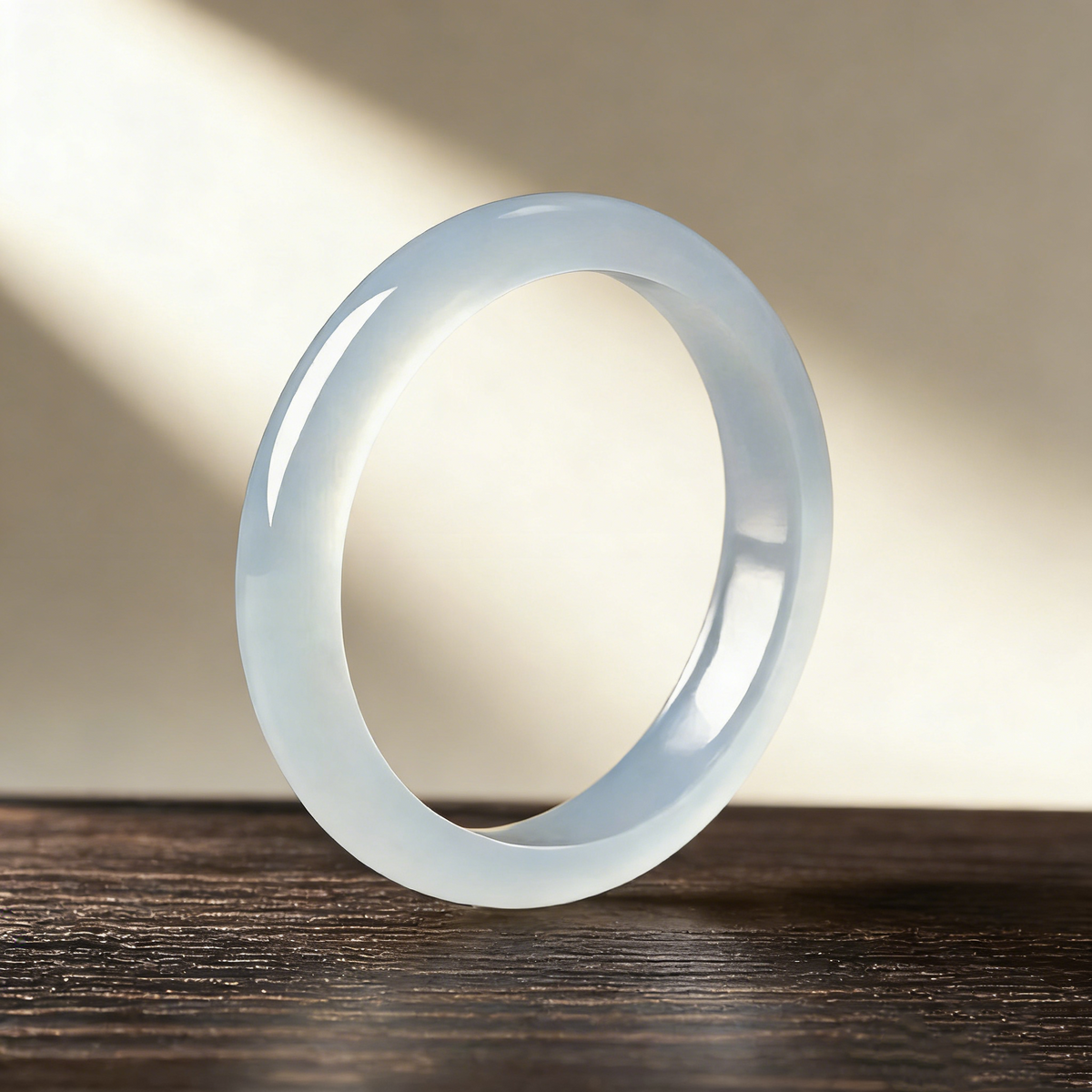 Moonlight White Jade Bangle