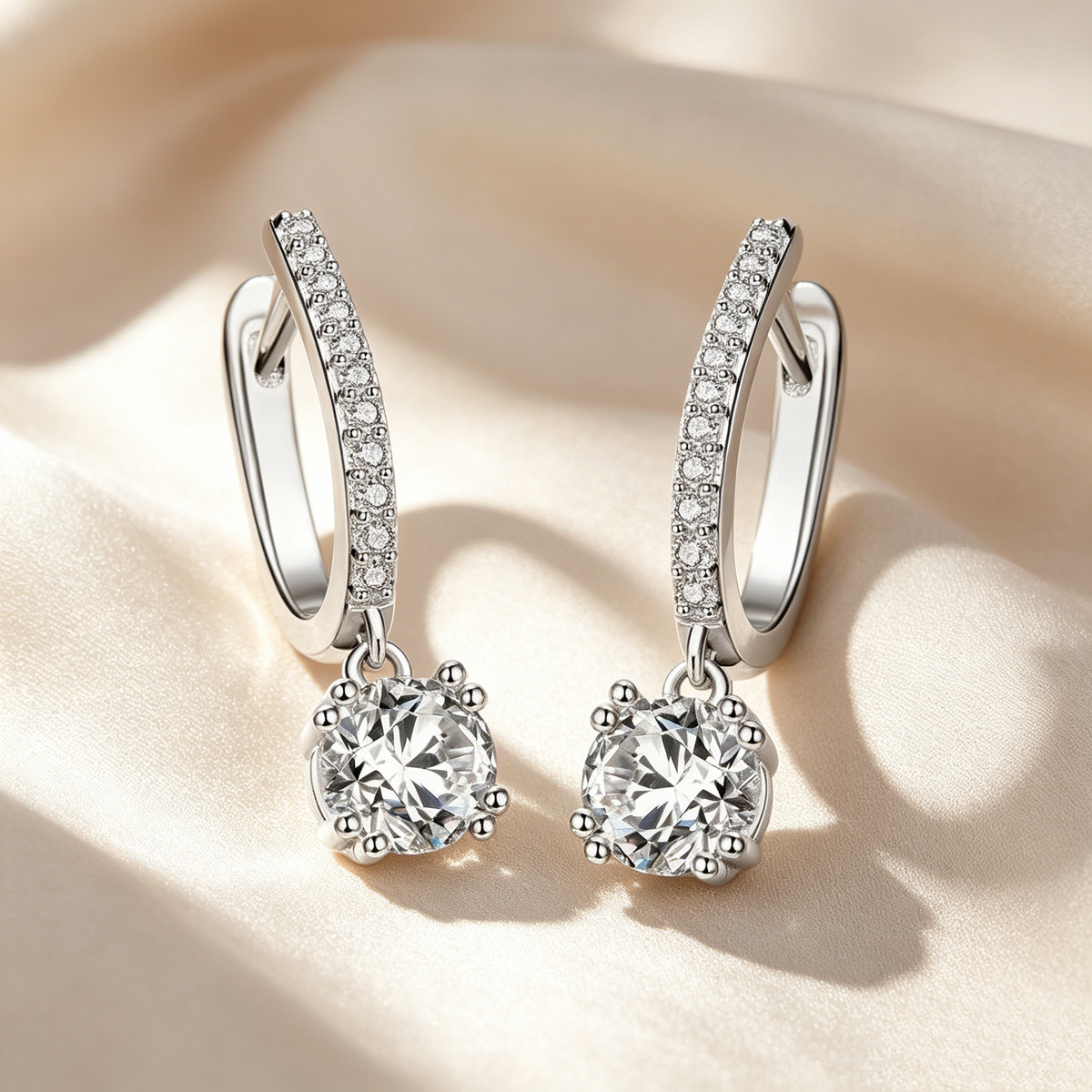 Aurora Solitaire Moissanite earrings