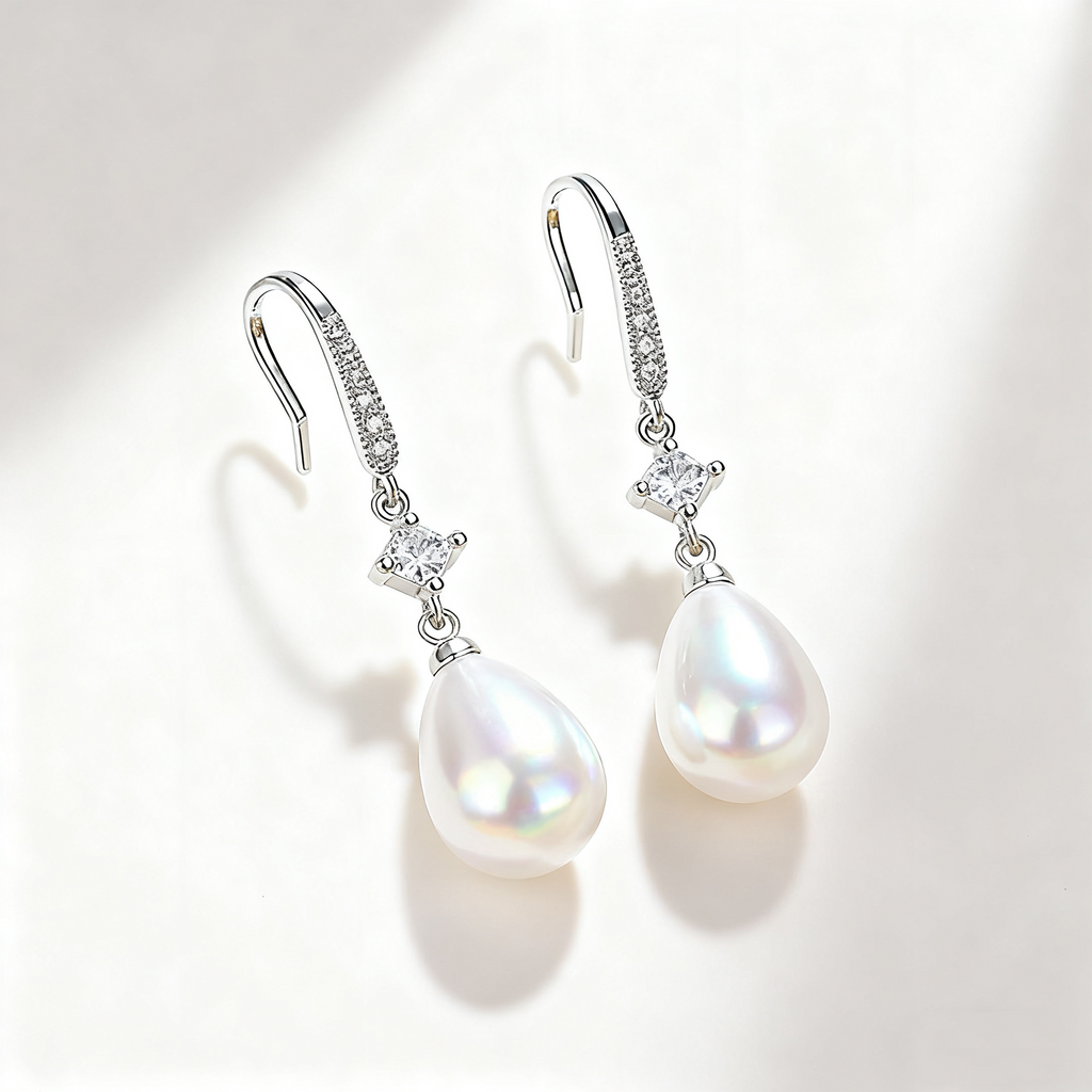 Pavé Pearl Earrings