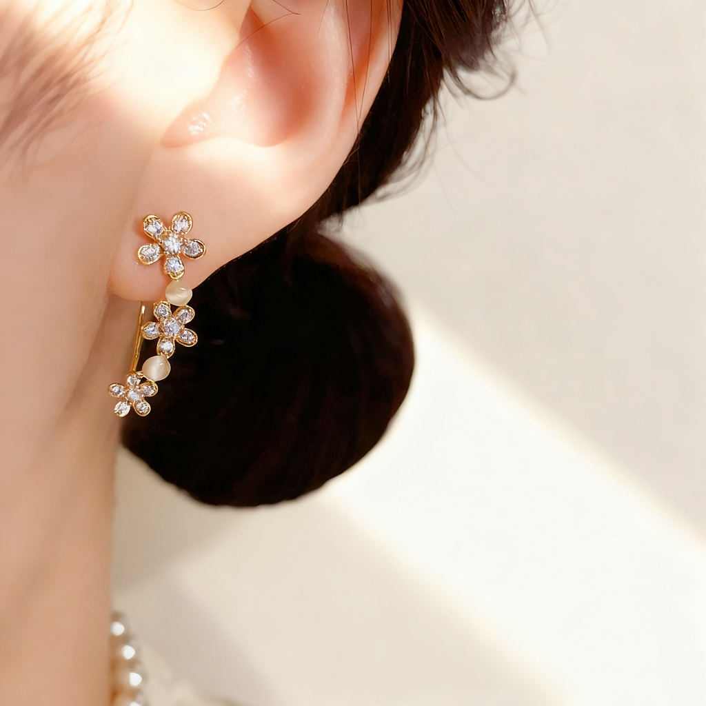 Elegant Flower-Shaped Earrings