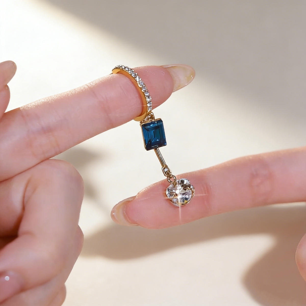 Tassel Diamond Ball Earrings