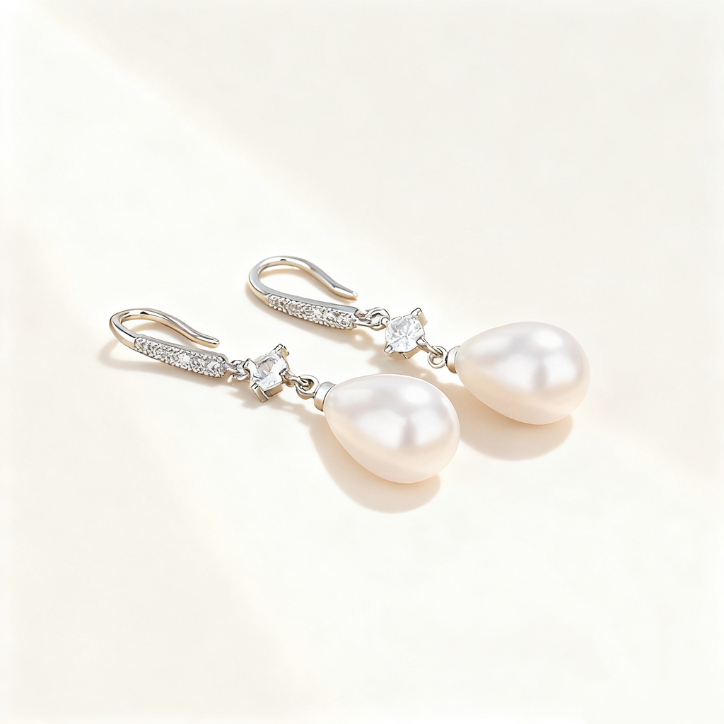 Pavé Pearl Earrings