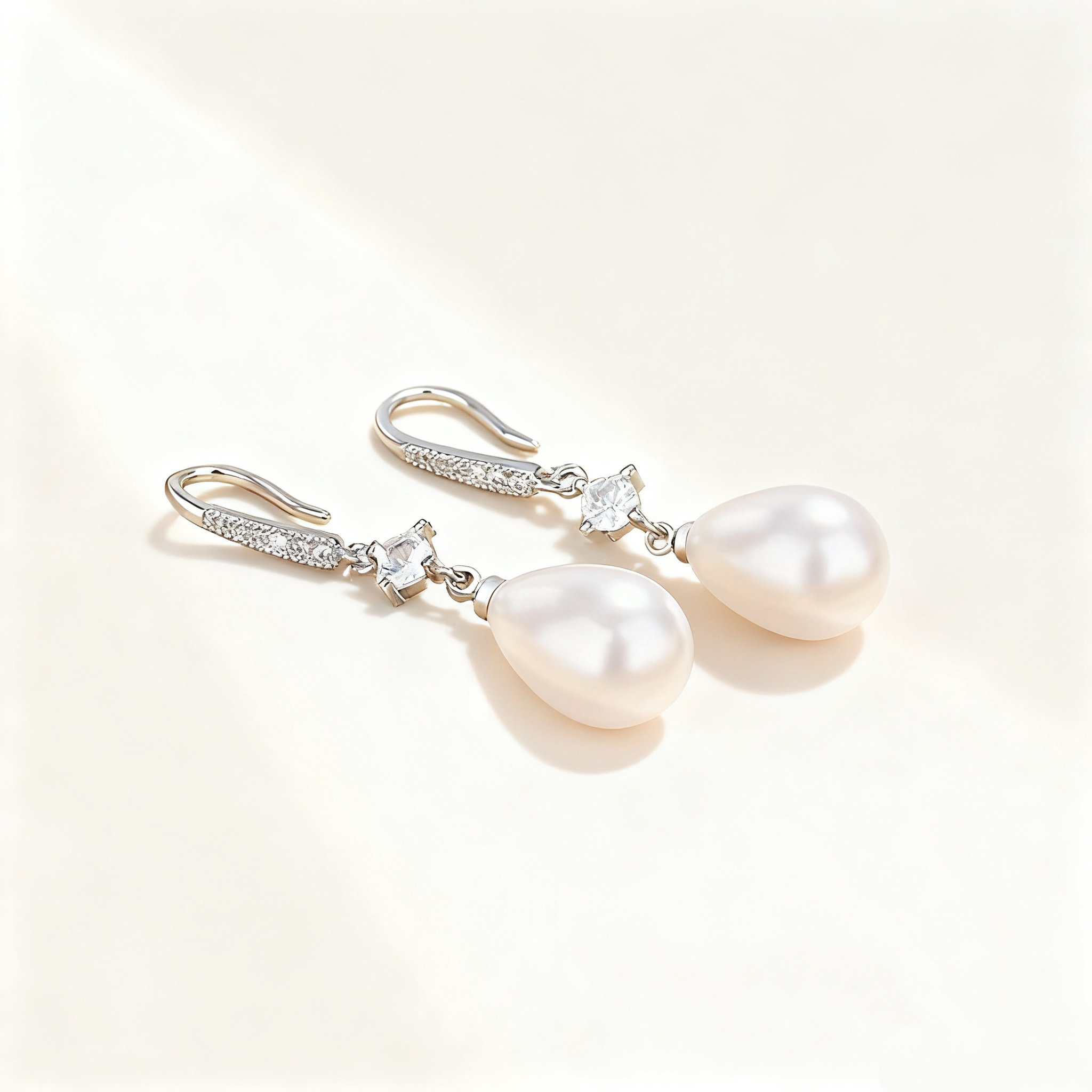 Pavé Pearl Earrings