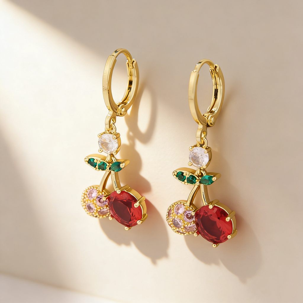 Cherry Drop Earrings