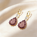 Timeless Elegance Purple Crystal Teardrop Earrings