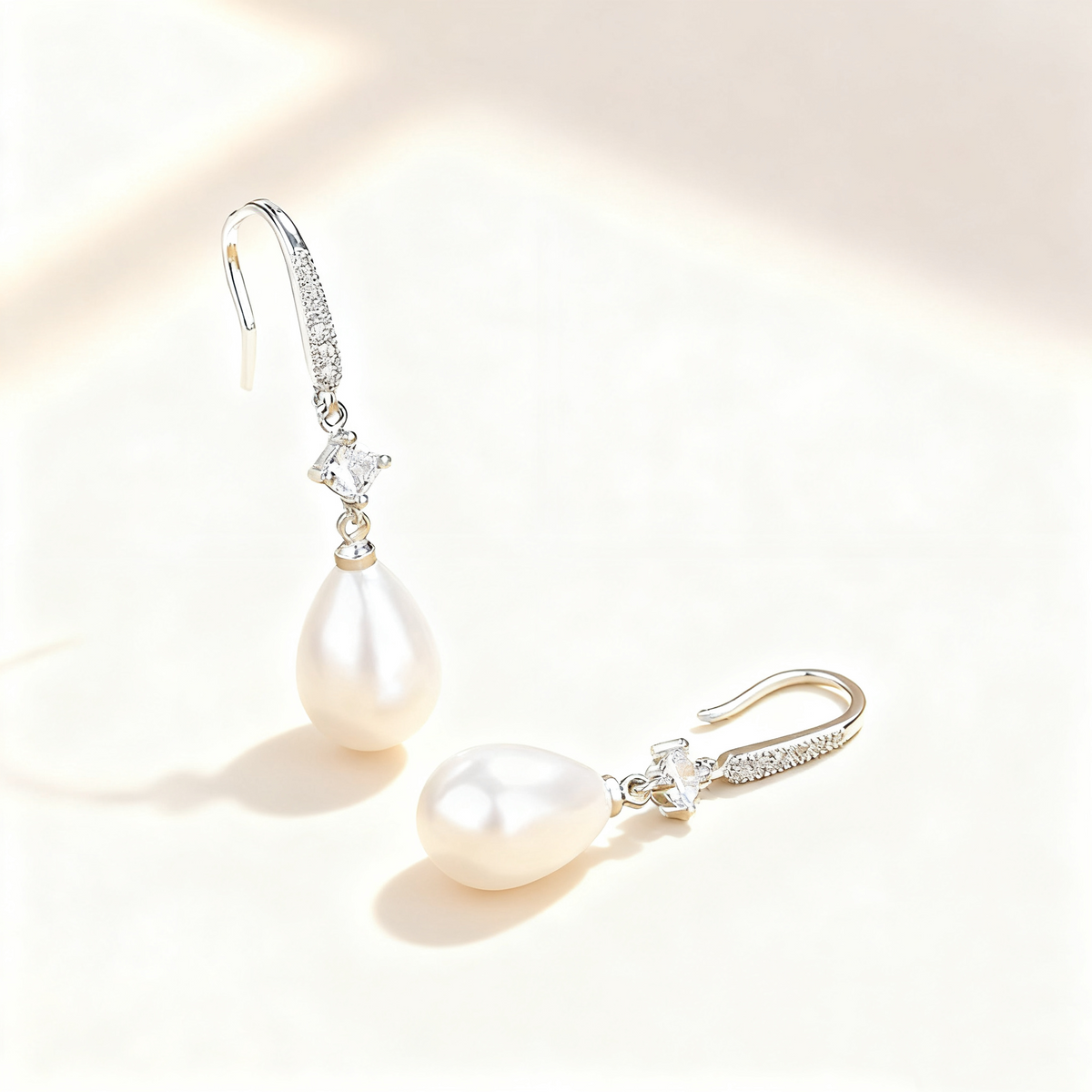 Pavé Pearl Earrings
