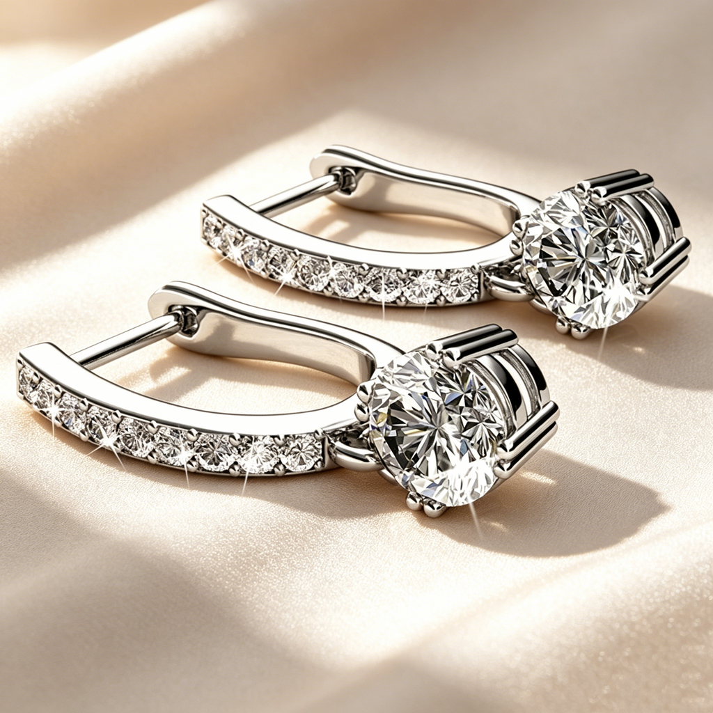 Aurora Solitaire Moissanite earrings