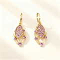 Amethyst Double-Layer Tassel Earrings