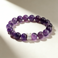 Natural Amethyst Beaded Bracelet