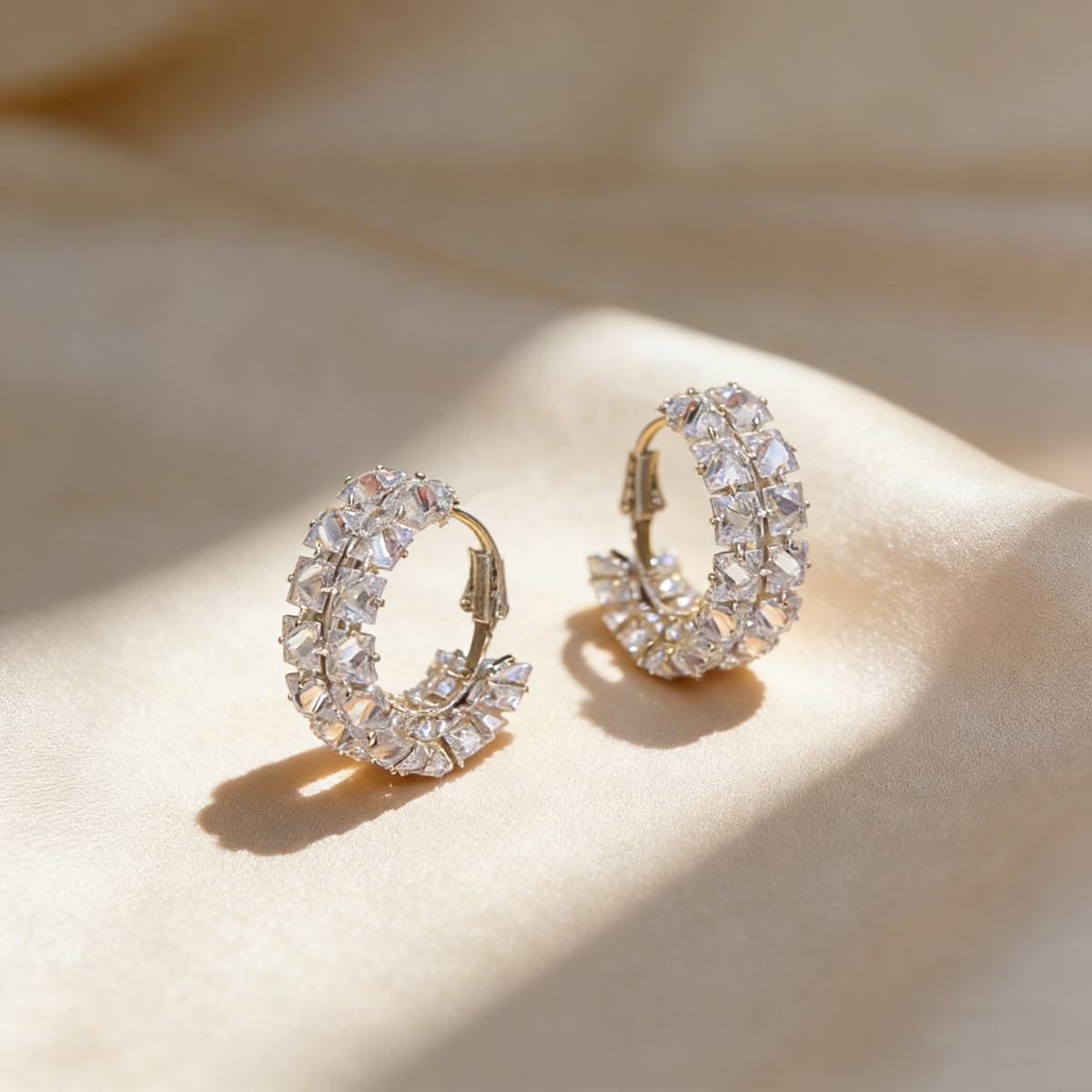 Elegant Stardust C-Hoop Earrings