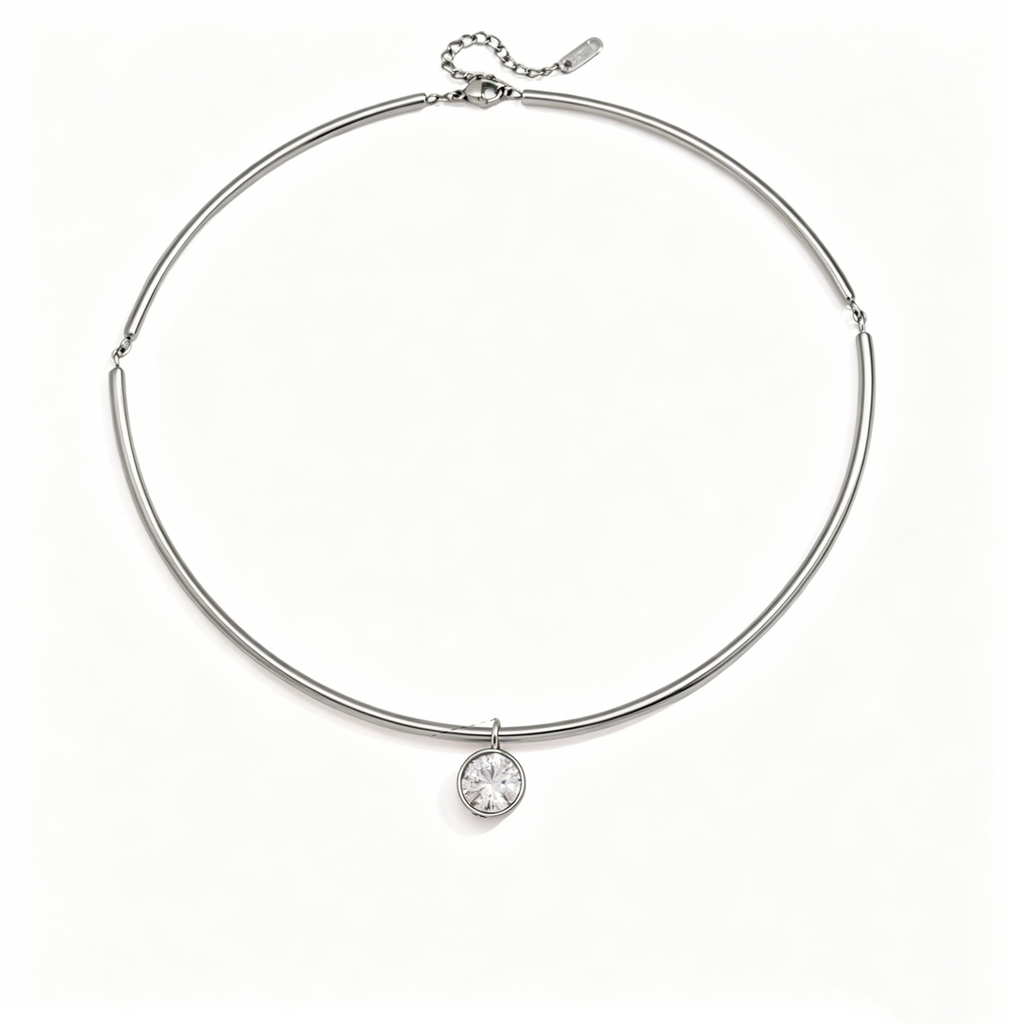 Full Moon Star Diamond Teardrop Necklace