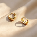 Minimal Polished Thick Hoop Earrings