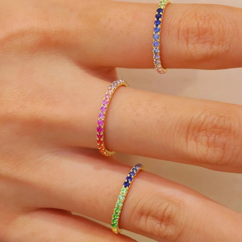 Candy color rainbow ring