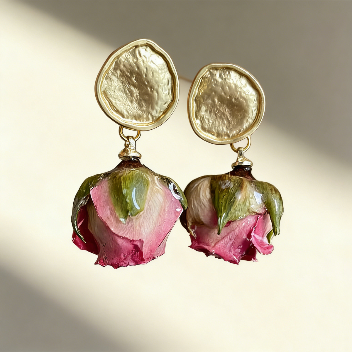 Handcrafted Eternal Rose Earrings