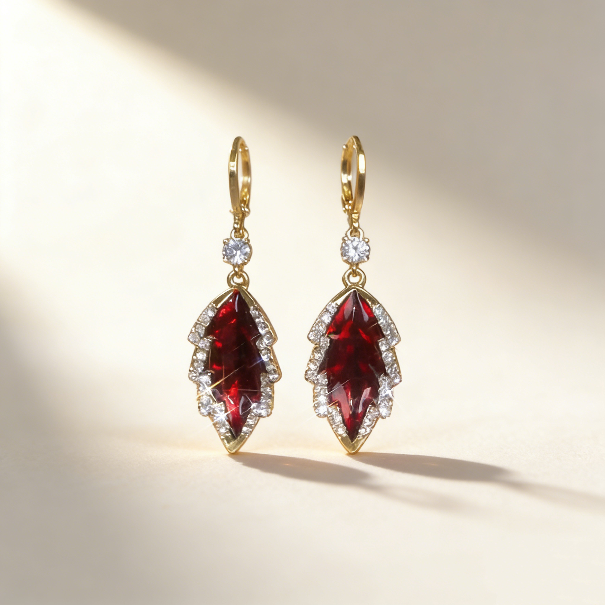 Red Leaf Earrings