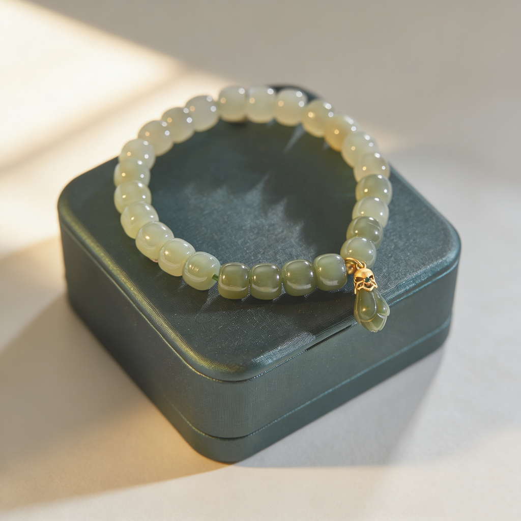 Gradient Jade Magnolia Bracelet