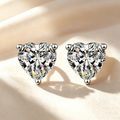 Heart Cut Moissanite Stud Earrings