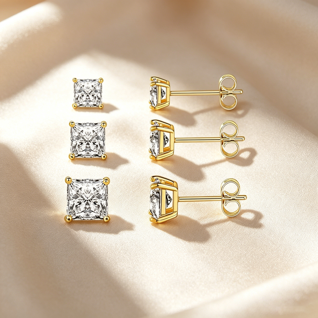 Classic Square Stud Earrings