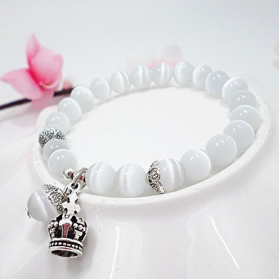 Crown Cat's eye stone Bracelet
