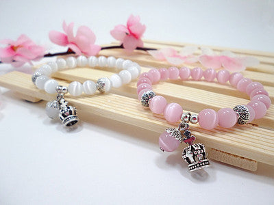 Crown Cat's eye stone Bracelet