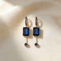 Elegant Blue Crystal Earrings