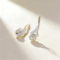 Diamond Ball Tassel Earrings