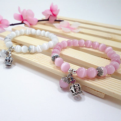 Crown Cat's eye stone Bracelet