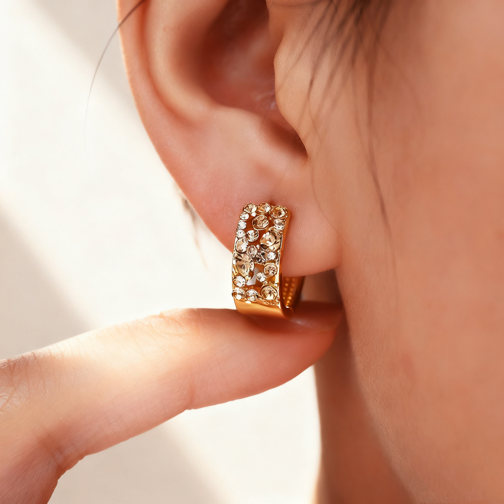 Brown Diamond Pavé Earrings