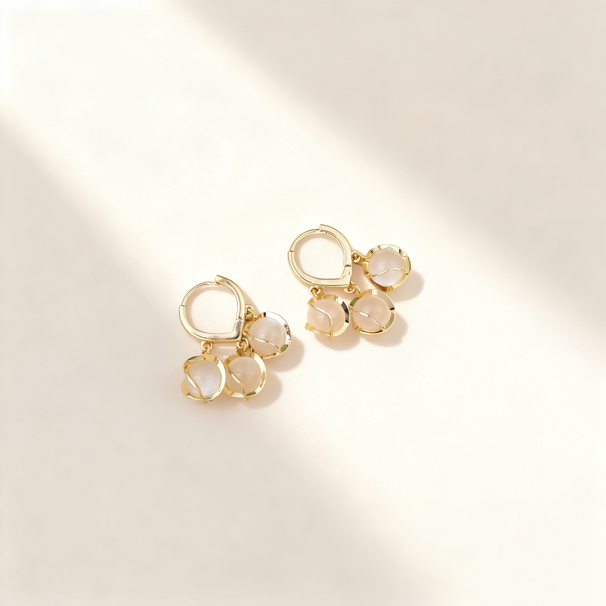 Cat's Eye Bead Earrings