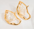 Vintage Gold & Barroque Pearl Earrings