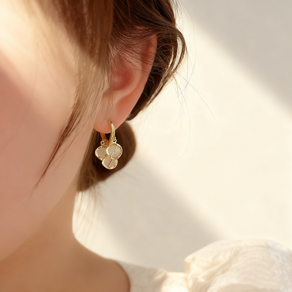 Cat's Eye Bead Earrings