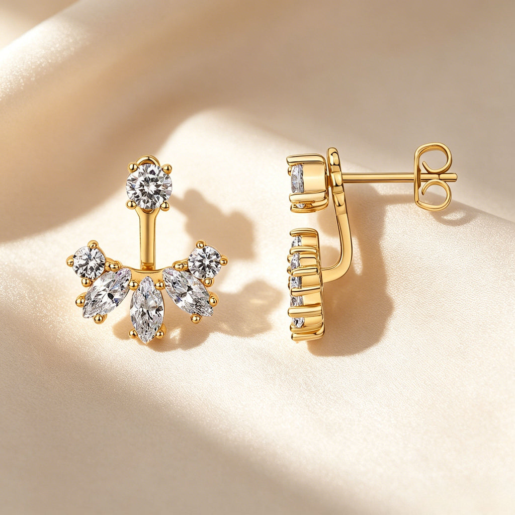 Elegant Back-hook Stud Earring Collection
