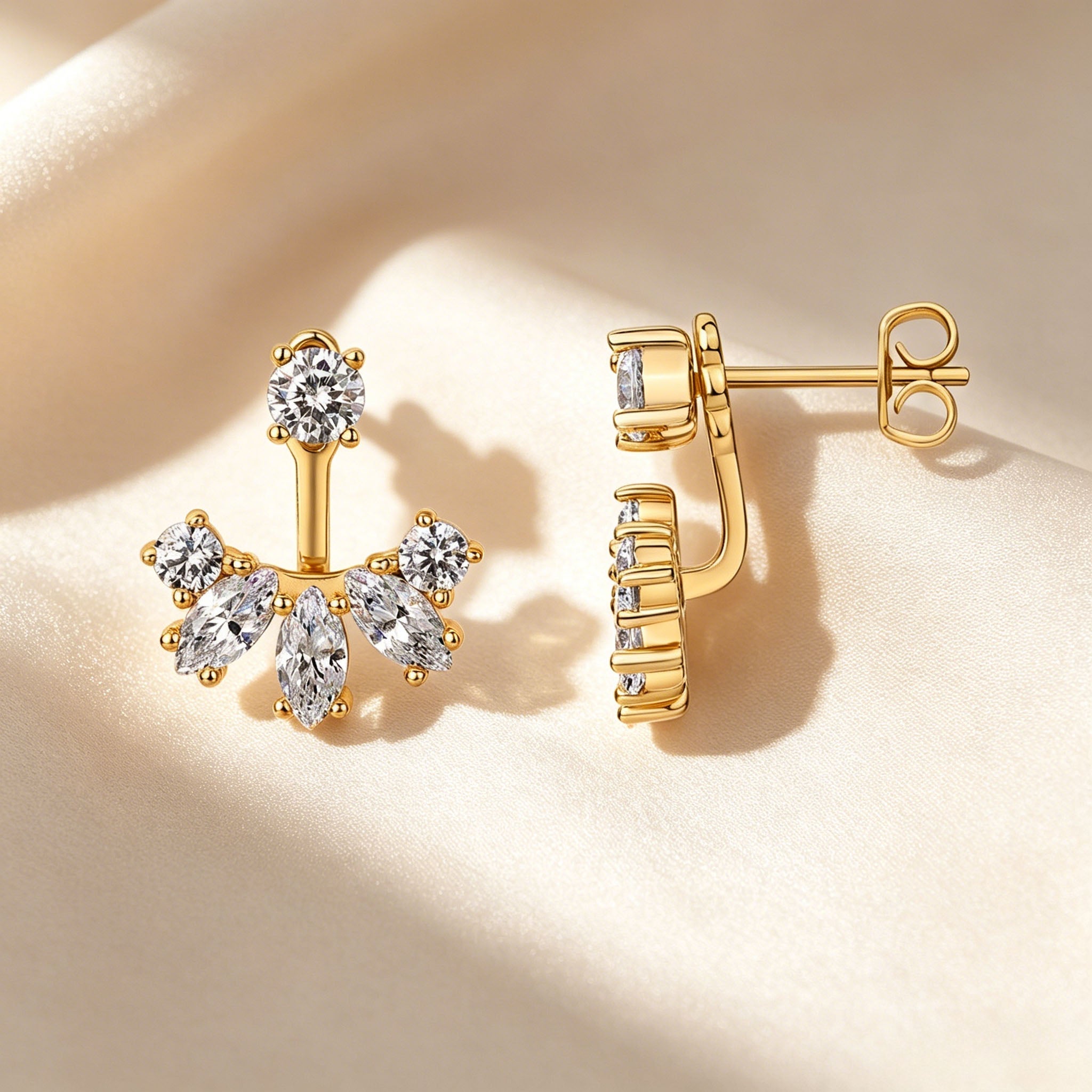 Elegant Back-hook Stud Earring Collection