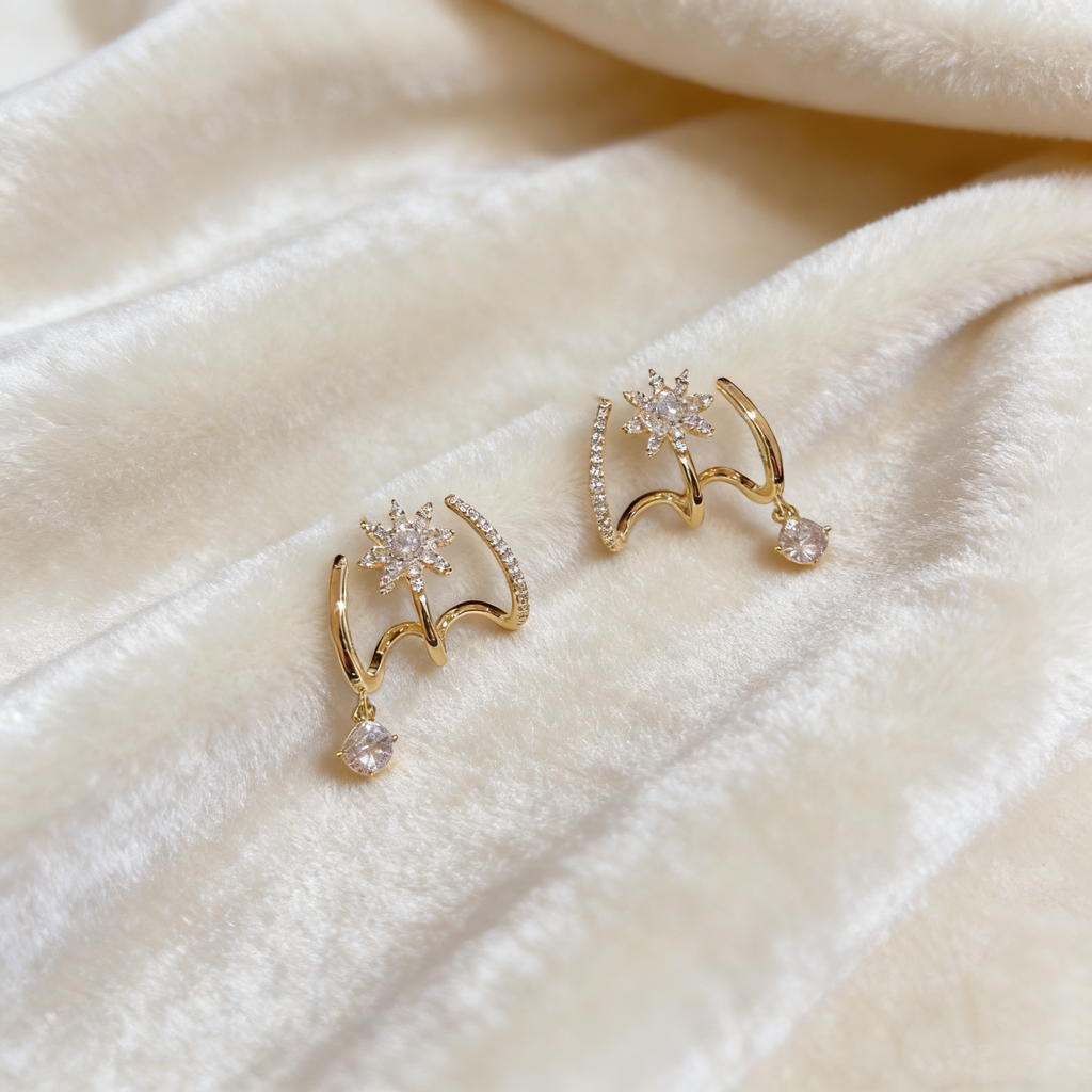 Eight-Pointed Star Ear Cuff