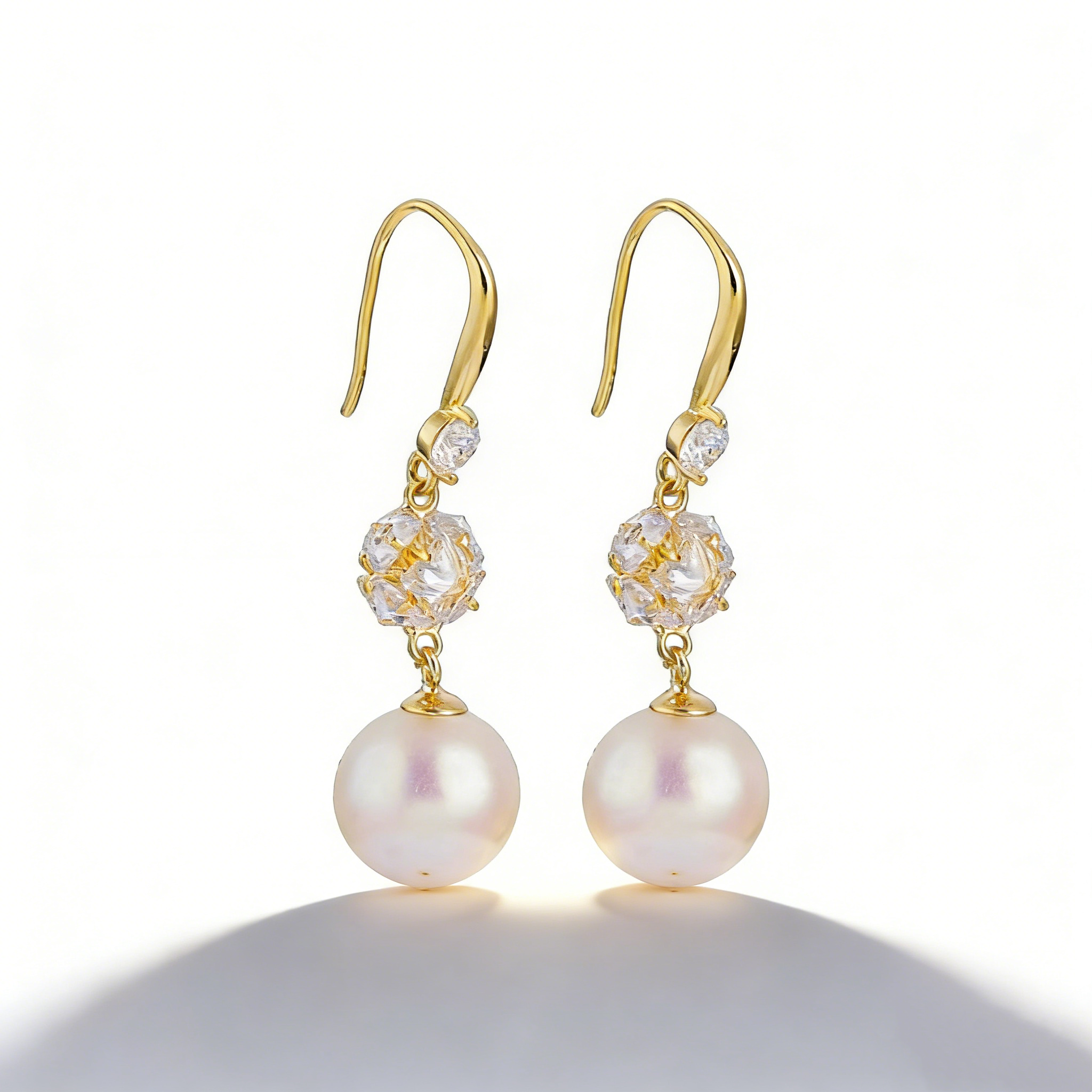 Natural Pearl Drop Hook Earrings