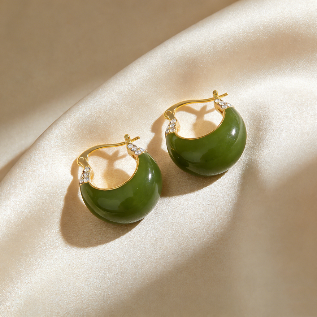 Natural Jadeite Earrings