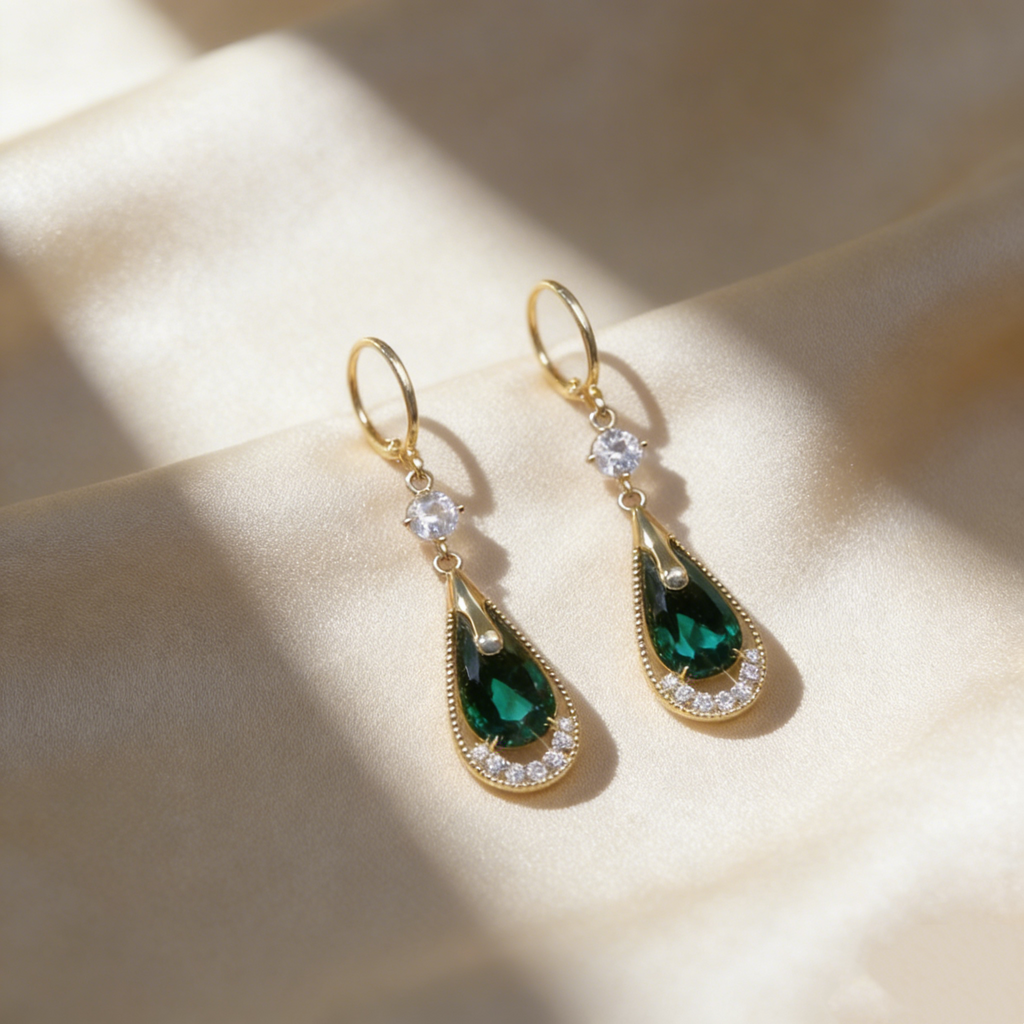 Elegant Natural Amethyst Waterdrop Earrings