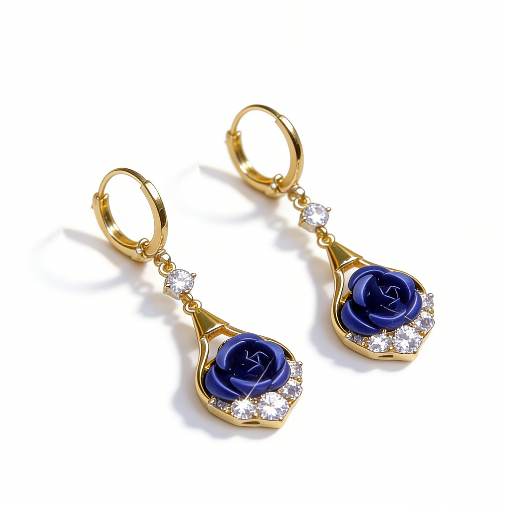 Elegant Velvet Flower Earrings