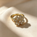 Rotating Four-Leaf Clover Moissanite Ring