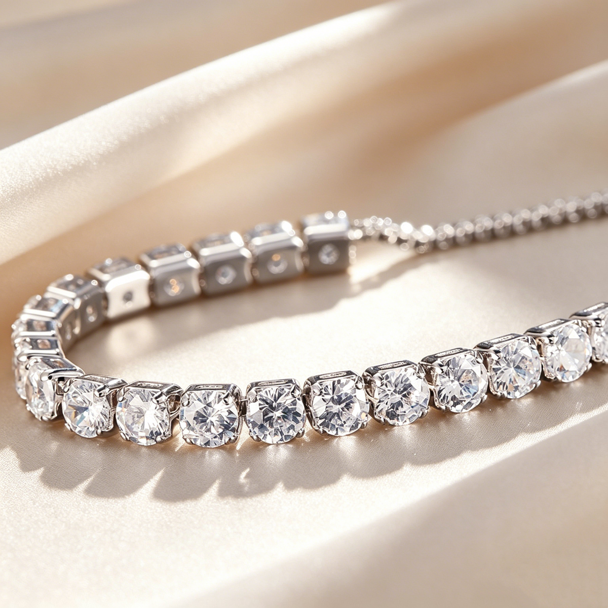 Adjustable Moissanite Tennis Bracelet
