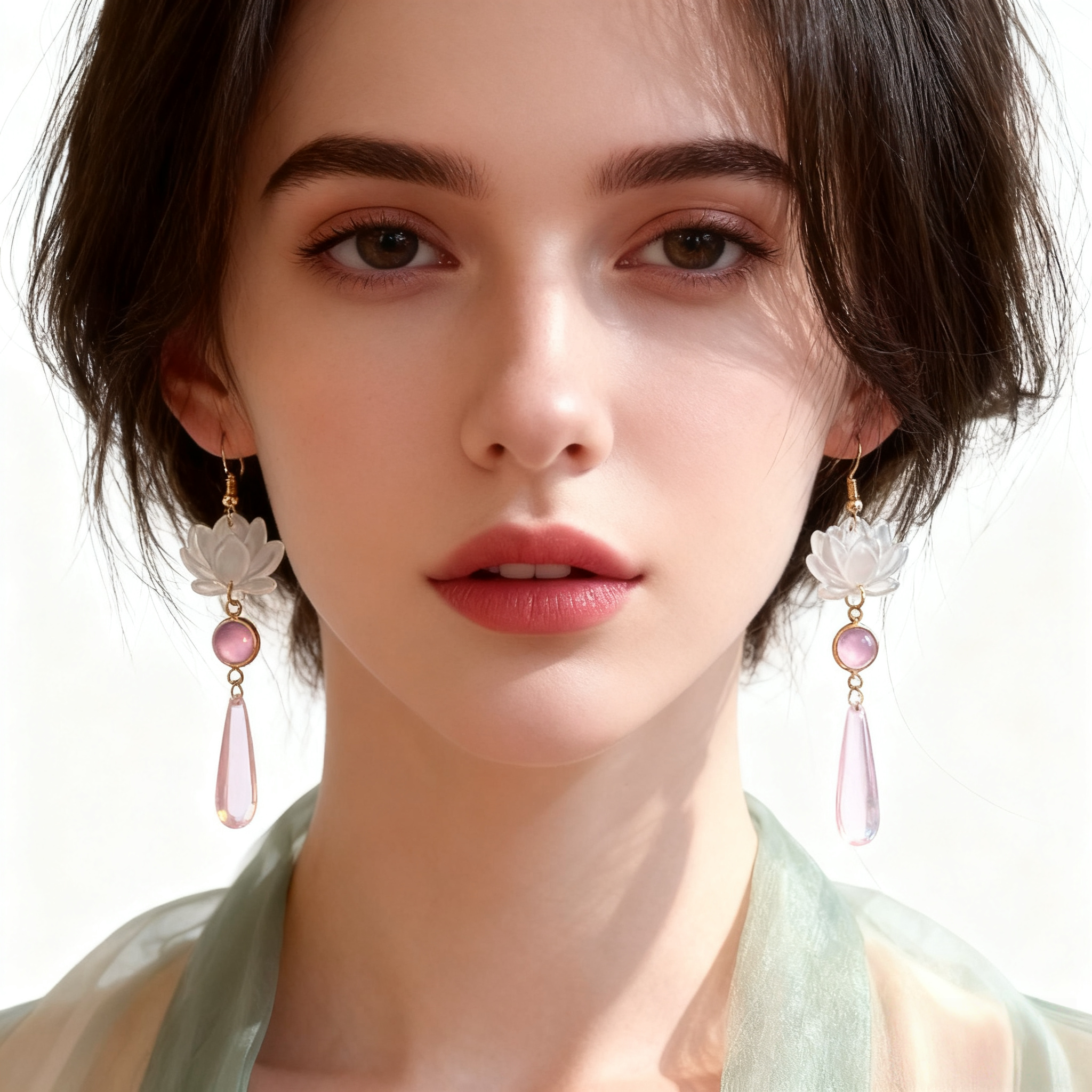 Lotus Agate Earrings