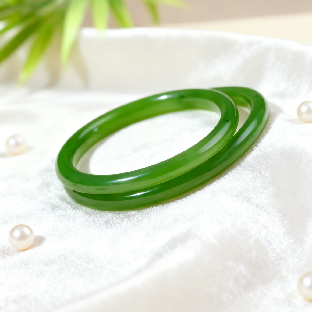 Full green jasper bracelet