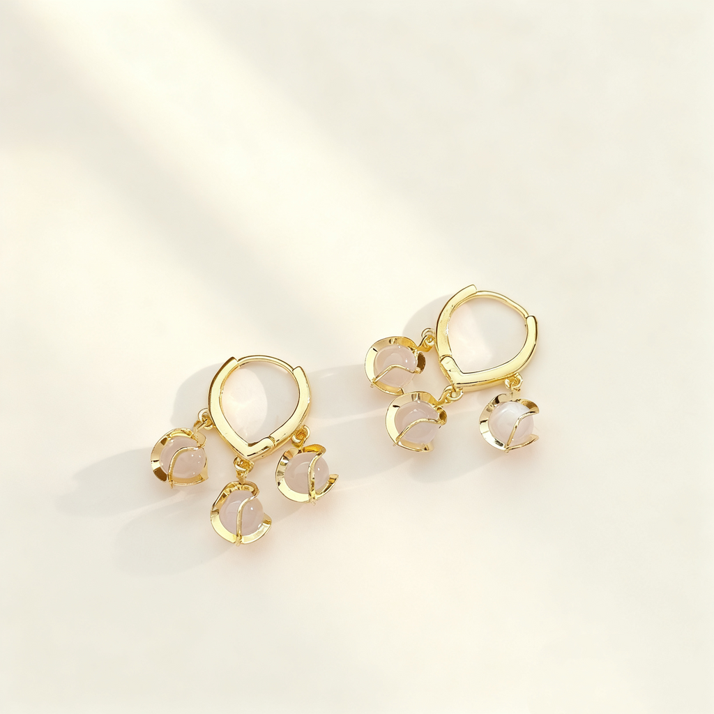 Cat's Eye Bead Earrings